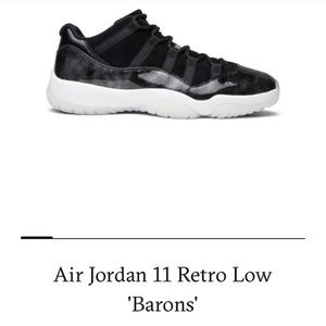 Jordan 11 Retro Low Barons,  size 4.5 Men